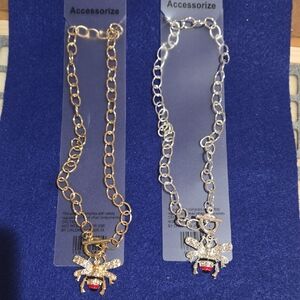 Accessorize Gold and Silver Bee Necklaces